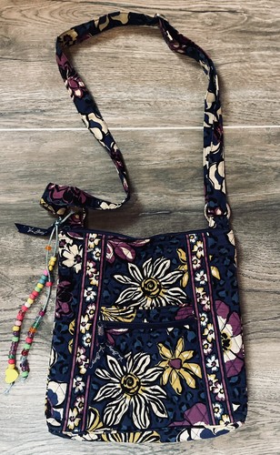 VERA BRADLEY WOMENS CROSSBODY PURSE TOTE FLORAL AFRICAN VIOLET SIZE 11X11 NWOT - Picture 2 of 5