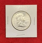 1963-D **BENJAMIN FRANKLIN HALF DOLLAR** {{90% SILVER}} DENVER MINT COIN!  NICE!