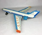Soviet tin vintage toy Jet Airplane Ilyshin IL-62 Intercontinental Airlines