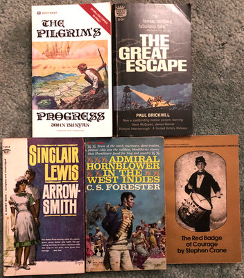 Classic Literature, lot of 5, Pilgrim's Progress, Arrowsmith, Great Escape