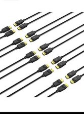 10 Pack - DisplayPort to DP 4K 60Hz 6 Feet Cable, Male to Male Cable Gold-Plated