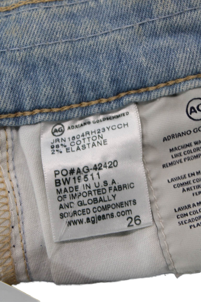 AG Adriano Goldschmied Womens The Nikki Denim Bermuda Shorts Blue Size 26 thumbnail 5