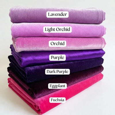 Premium 4-Way Stretch Velvet Fabric 58'' Wide - 50+ Colors - Fast US Shipping