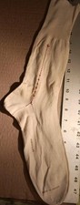 VINTAGE FRENCH MADE Expressly 4Export LISLE WHITE SOCK 20" FULL CALF 11s CLOCKED