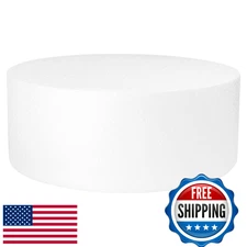 O'CREME Polystyrene Dummy Cake Decorating Display 8in Round Bakery Supplies