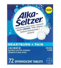 Alka-Seltzer Original Antacid Relief Effervescent Tablets 72 Count