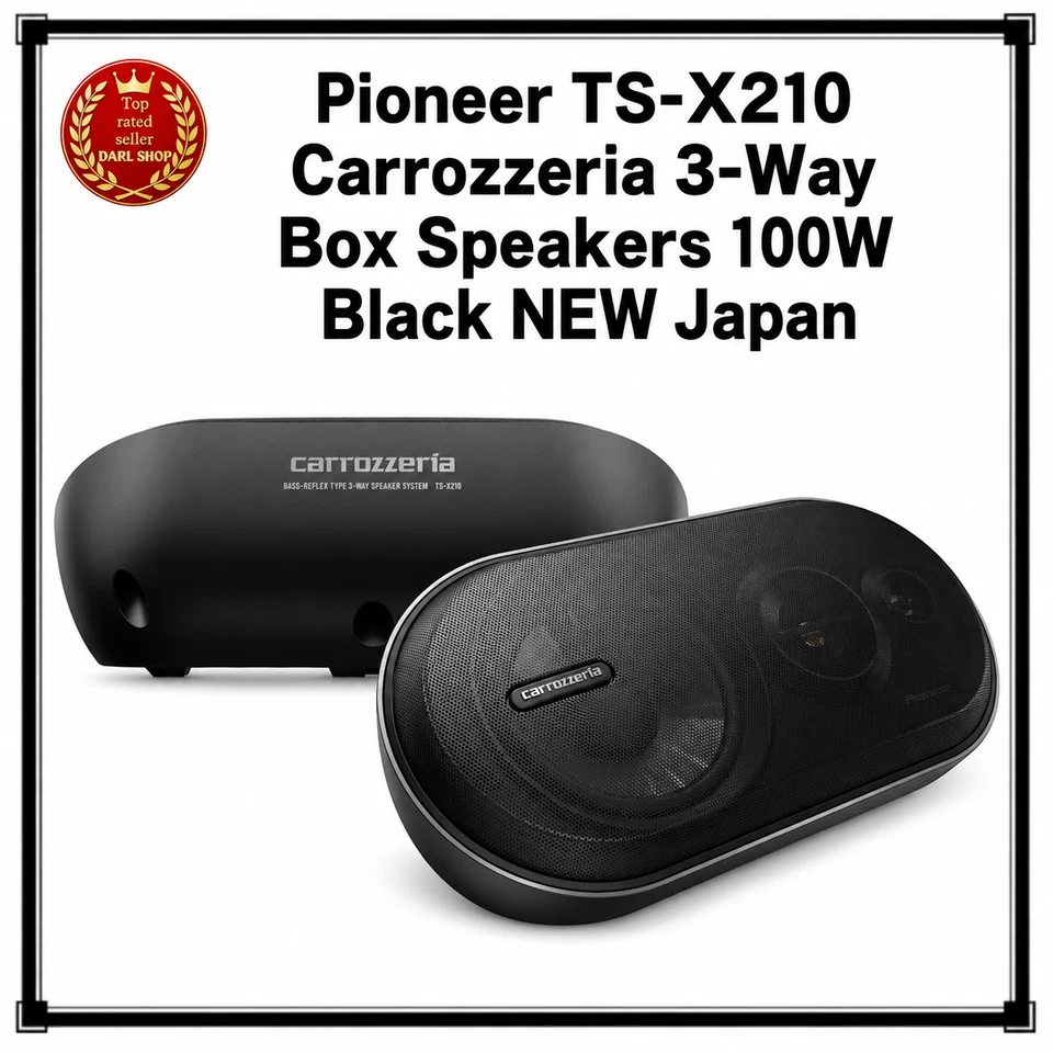 Haut-parleurs Pioneer TS-X210 Carrozzeria 3 voies Box 100 W noir NEUF Japon - Photo 1/4
