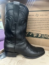 Tecovas Men s  The Nolan  Black Lizard Leathe...