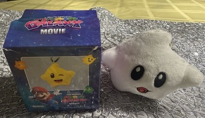 Mystery WHITE Luma Plush Bag Tag Super Mario Galaxy Movie RARE Keychain