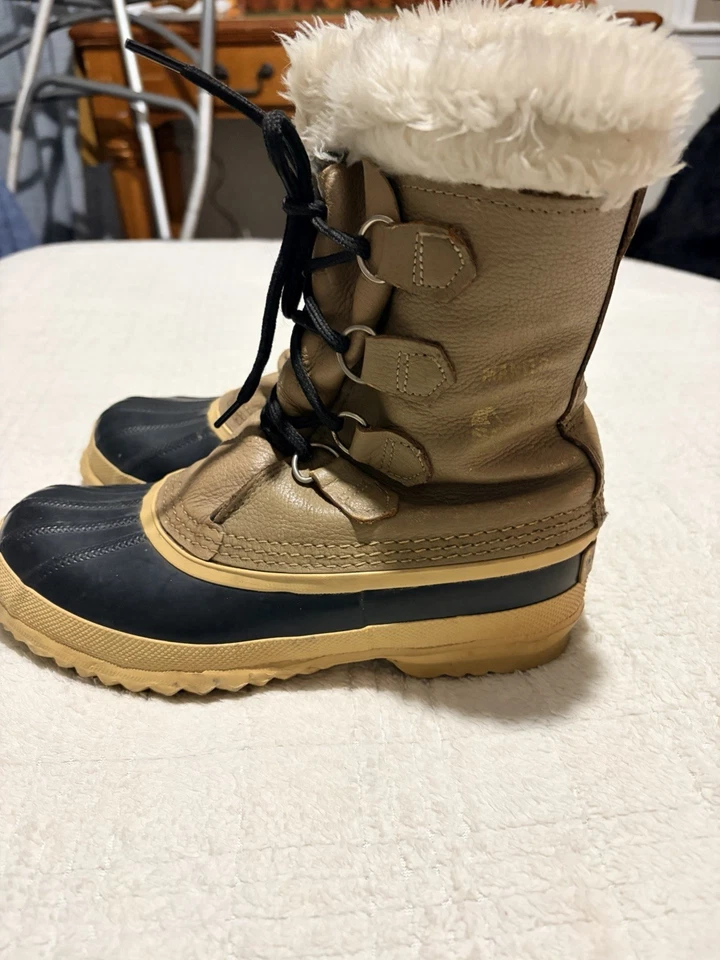 Botas de invierno Sorel Caribou forradas de lana para mujer talla 7, hechas en Canadá Foto 3 de 4