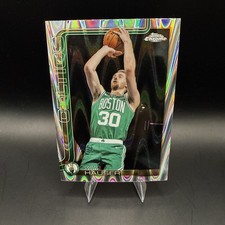 2025-26 Topps Chrome #14 Sam Hauser RayWave Refractor