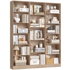 Tall Bookcase 17 Cube Storage Shelving Unit Large Display Shelf White Black Home