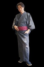 Kimono Kimono for men denim washable kimono denim men s black crush LL Japan