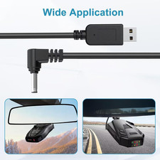 Radar Detector Cable, USB to DC3.5 Plug Cord,Replacement Radar Detectors Powe...