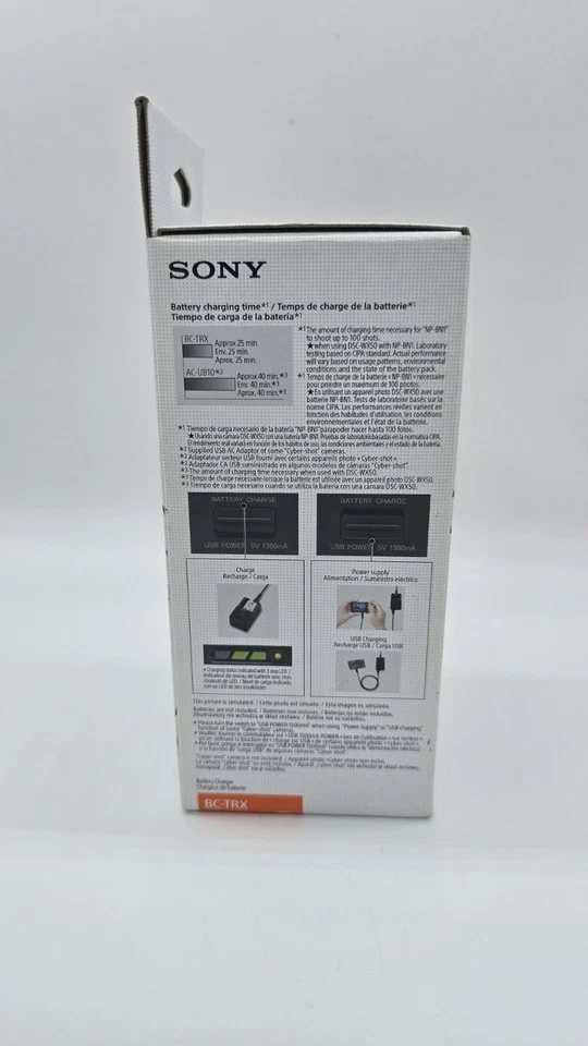 Cargador de batería Sony BC-TRX serie X/G/N/D/T/R K Foto 2 de 2