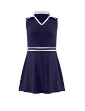 Girls Tennis Dress Golf Outfit Sleeveless Athletic Dresses Polo V Neck Sport ...