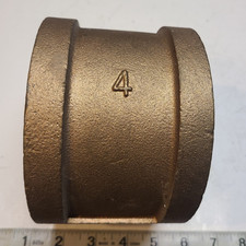4" Brass  Pipe Coupling,  4" Female  NPT
