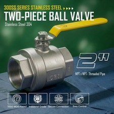 Stainless Steel Ball Valve Full Port 2-Piece Heavy Duty Valve