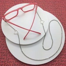 Heart Eyeglass Chain, Lightweight Glasses Necklace, Eyewear Holder