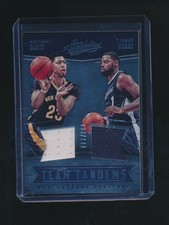 ANTHONY DAVIS TYREKE EVANS 2016-17 PANINI ABSOLUTE TEAM TANDEMS JERSEY 093/149