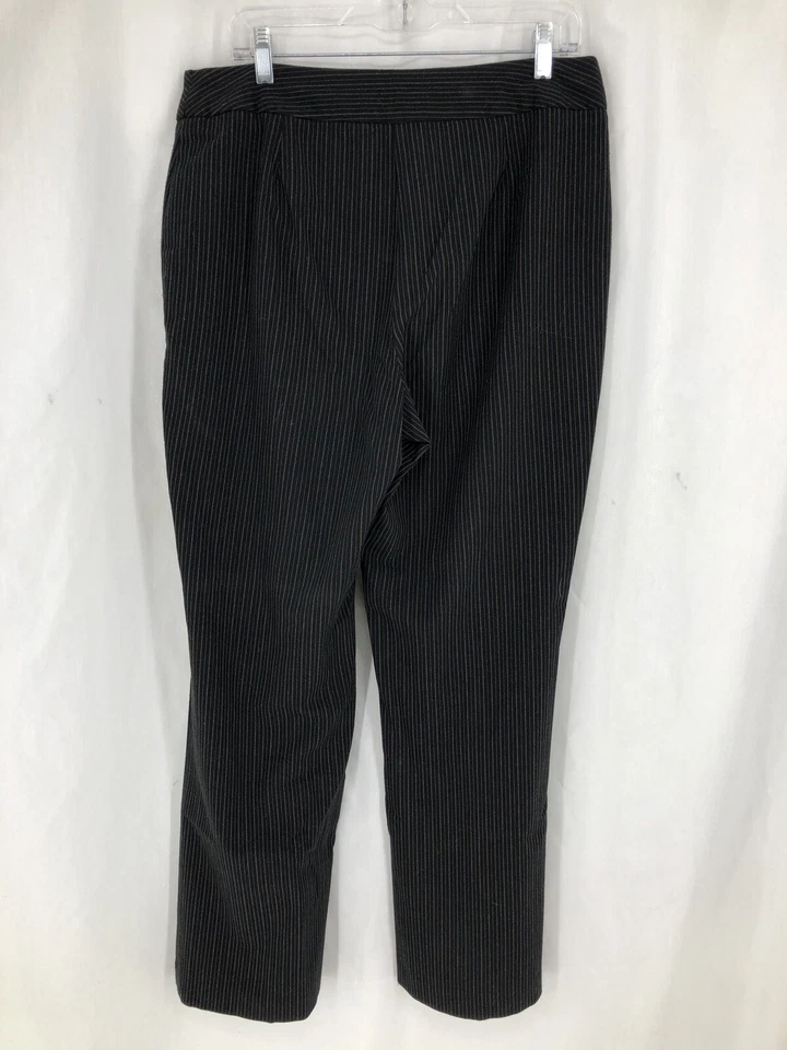 Pantalones Hillard & Hanson negros a rayas 14 (34x32) EE. UU. Foto 3 de 4