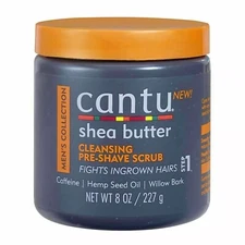 Cantu Shea Butter Cleansing Pre Shave Scrub Mens Hair Face 8 oz NEW