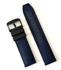 Original Tissot Seastar 22mm Blue Rubber Watch Band Strap with Black Buckle
