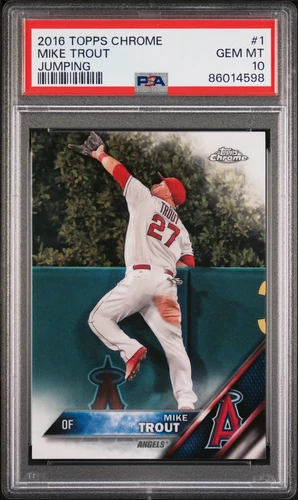 2016 Topps Chrome #1 Mike Trout Jumping PSA 10