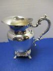 Vintage Oneida Usa Silverplate Pitcher Footed Jug w/ Ice Catcher 9" Stunning!
