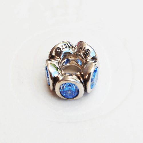 Genuine Pandora Blue Oval Lights Charm - 790311CZB - retired - Picture 2 of 2
