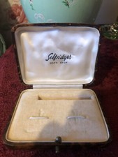 Vintage Selfridges Jewellery Cufflink Box Very Good Order For It’s Age.