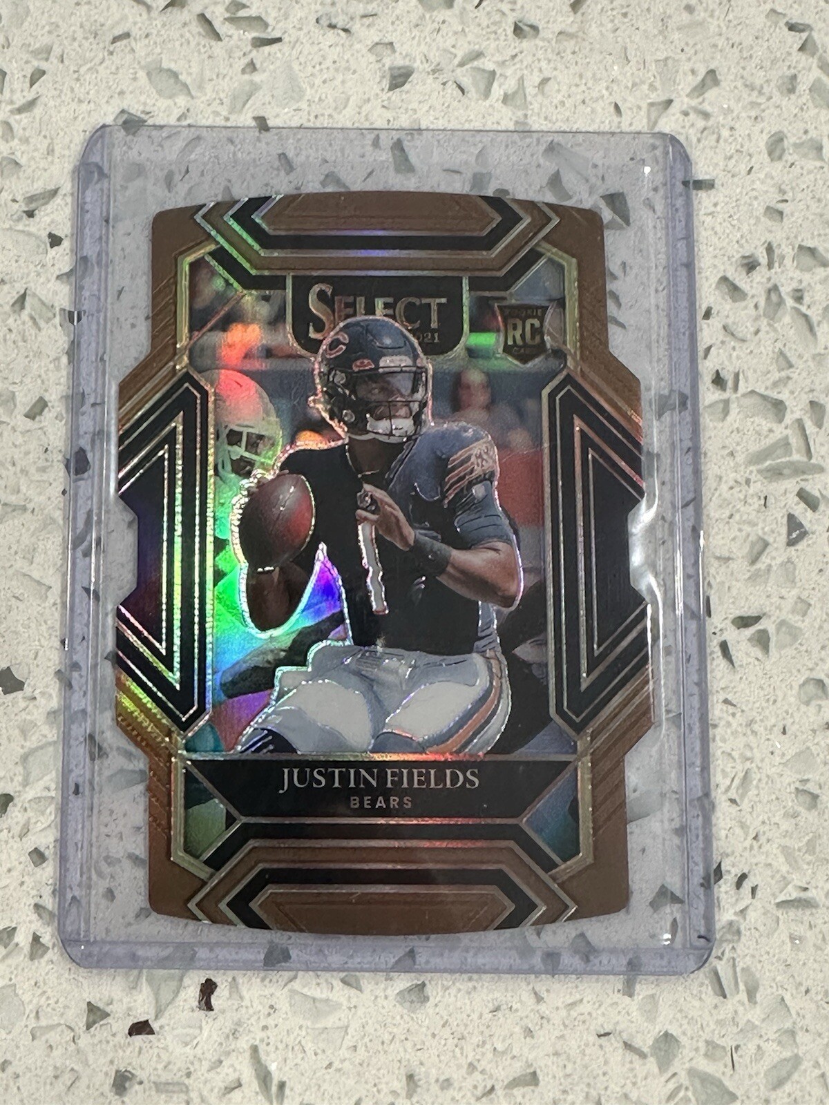 2021 Panini Select Justin Fields Club Level Copper Die-Cut Rookie RC /199