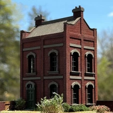 RWD HO 1:87 Two-Story Brick Building Laser Cut Craftsman kit NIB