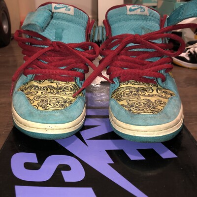 Size 9 - Nike Dunk Premium SB Mid Peacock for sale online | eBay