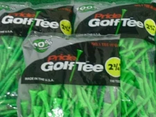 Pride Golf Tee Birch 2 3/4" Tees 3x100 Ct Bags Green