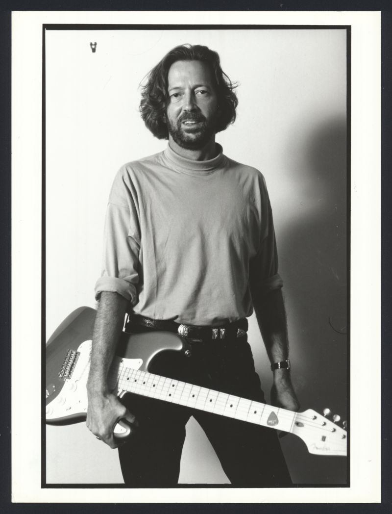 1980s ERIC CLAPTON & Guitar Original Photo CREAM THE YARDBIRDS 1980s ERIC CLAPTON & Guitar Original Photo CREAM THE YARDBIRDS