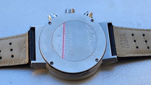 Raro Orologio Uomo St Dupont Cronografo Acciaio Quarzo - Foto 7 di 7