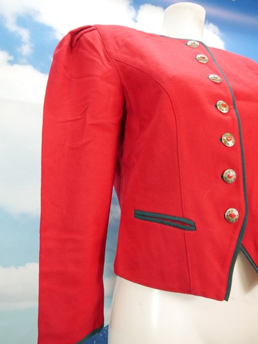 Hammerschmid rot Loden mit Wienernaht hinreisende Trachtenjacke Jacke Gr.38 - Bild 4 von 7