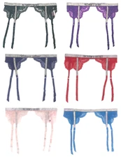 VICTORIA'S SECRET VERY SEXY SHINE STRAP LACE GARTER BELT RHINESTONE XS/S M/L NWT