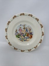 Royal Doulton Bunnykins Alphabet Plate Porcelain/China 8" Diameter England EUC