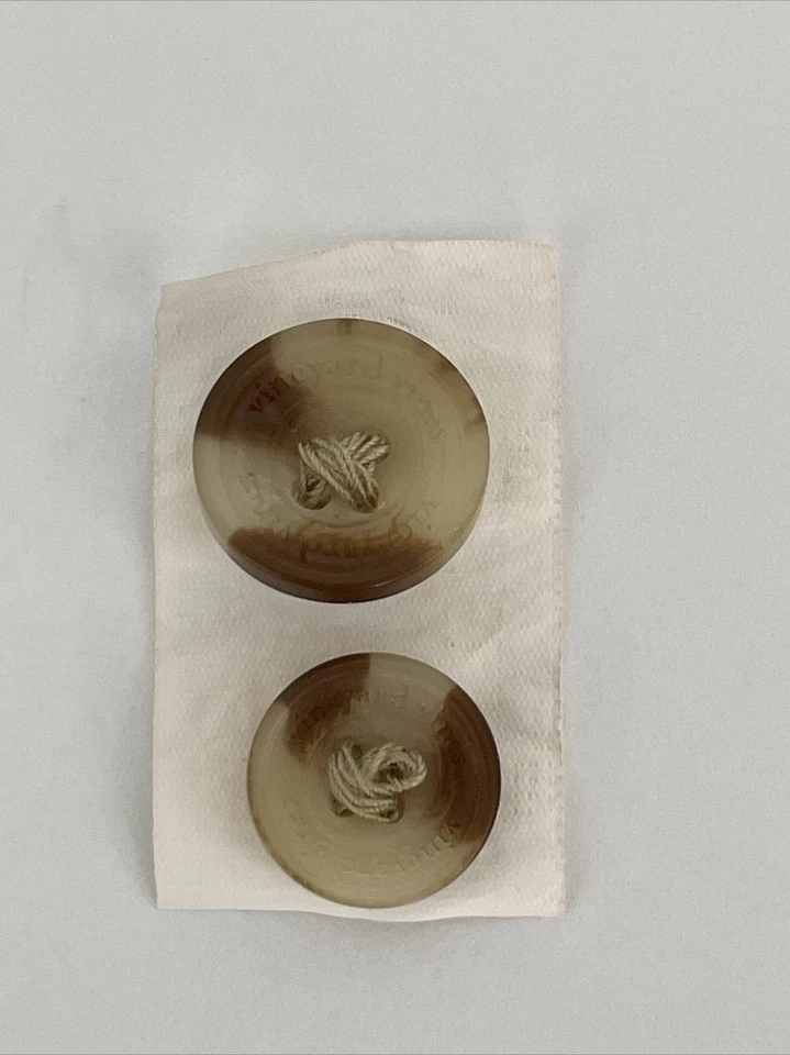 2 Vineyard Vines Replacement BUTTONS for Pants 4 Hole Flat Brown Beige New - Image 2 of 3