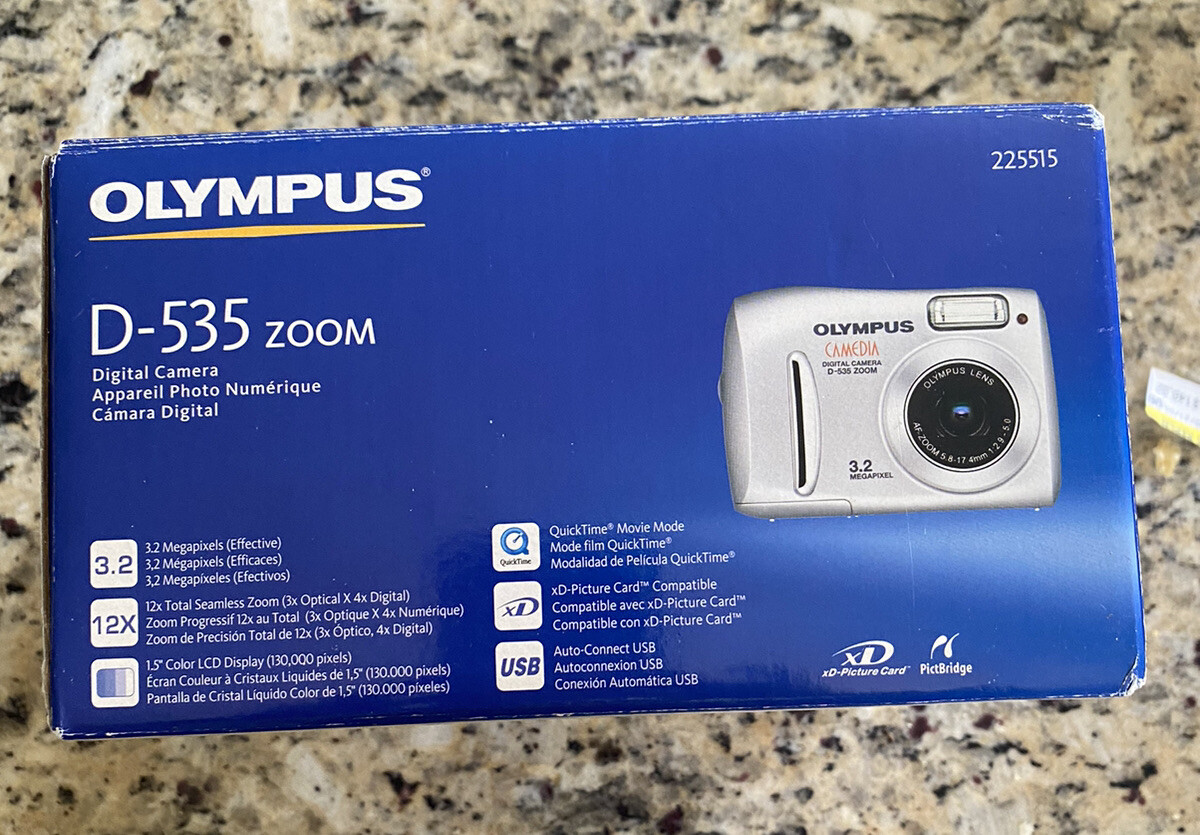 Olympus+CAMEDIA+D535+Zoom+3.2MP+Digital+Camera++Silver for sale
