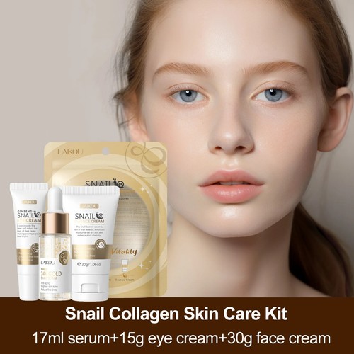 24K Gold Snail Skin Care Kit Snail 24K Gold Essence Eye Cream Serum Travel Set - Picture 21 of 21