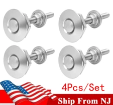 Auto Car Push Button Quick Release Hood Bonnet Pins Lock Clip Bumper Latch Kit*4