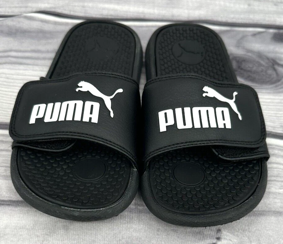SANDALI PUMA SLIDE TAGLIA 1 GIOVANI NERI