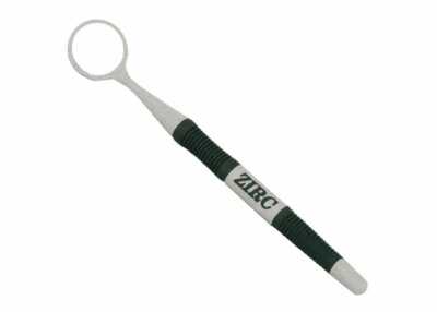Zirc Crystal HD Black & Gray Handle Soft Grip Dental Mirrors #5 12/pk 50Z364