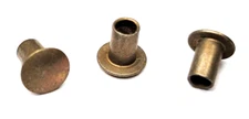 1/8" x 3/16" Round Hollow Rivet Copper Plated Airplane Rivets USA - 100 PCS