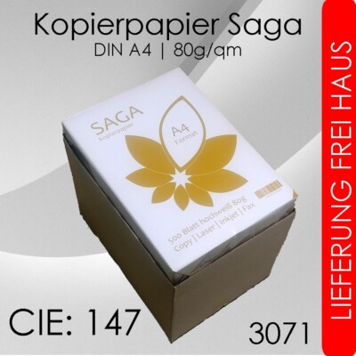 2500 Blatt Super Kopierpapier universal DIN A4 hochweiß 80g/qm Laser Kopie Tinte