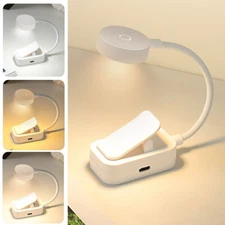Flexible Rechargeable LED Book Light With 3 Light Modes Easy Clip Reading Lamp