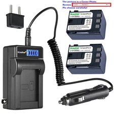 Kastar Battery LCD AC Charger for Canon NB-2L12 2L13 & Canon MVX30i MVX35i MVX40
